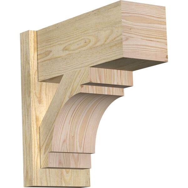 Ekena Millwork Merced Block Rough Sawn Outlooker, Douglas Fir, 8"W x 18"D x 18"H OUT08X18X18MRC05RDF - main